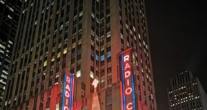 exterior of building housing famous radio city music hall