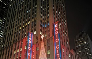 exterior of building housing famous radio city music hall