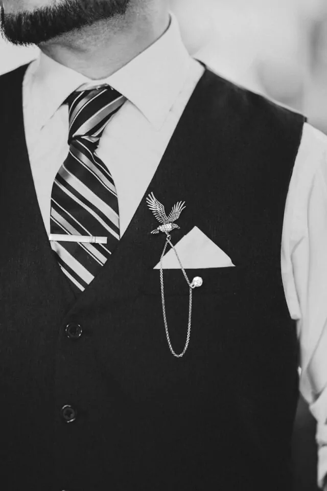 stylish man with elegant accessories