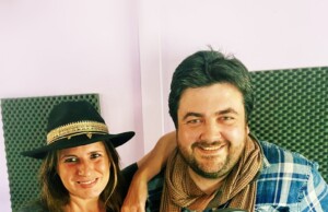 rebeca gimenez y leo fernandez grabando