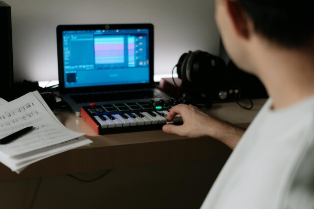 pexels-photo-7096811 a person playing keyboard synthesizer