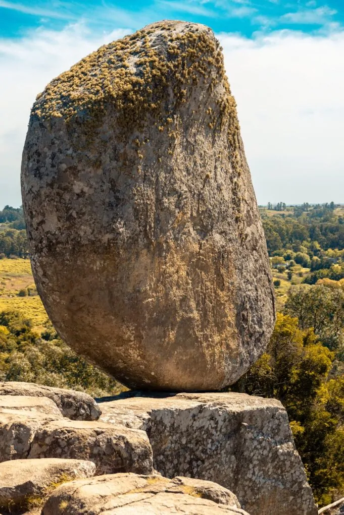 view of a boulder