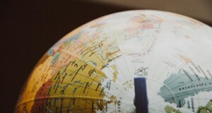 desk globe on shallow focus lens