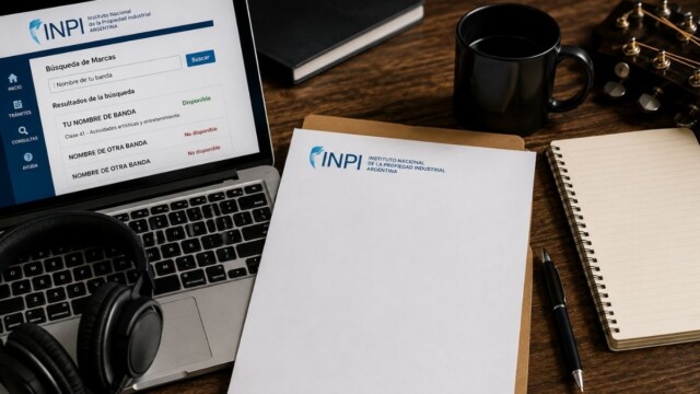 Conocé cómo registrar el nombre de tu banda en el INPI, qué requisitos debés cumplir y por qué proteger tu marca es clave para cualquier proyecto musical.